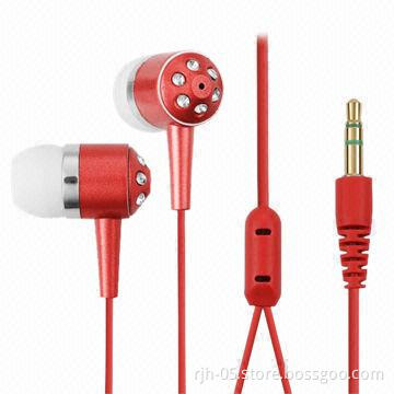 Bling In-ear Crystal/Diamond Earbuds for MP3/4 Players with 20-20kHz Frequency Range